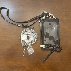 Aimee Kestenberg Out of Office Leather Phone Crossbody - Black (NWT)